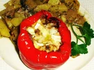 Rezept: Paprikaschoten vegetarisch gefüllt auf Kartoffeln Bild Nr. 2 Paprikaschoten vegetarisch gefüllt auf Kartoffeln - Rezept - Bild Nr. 2