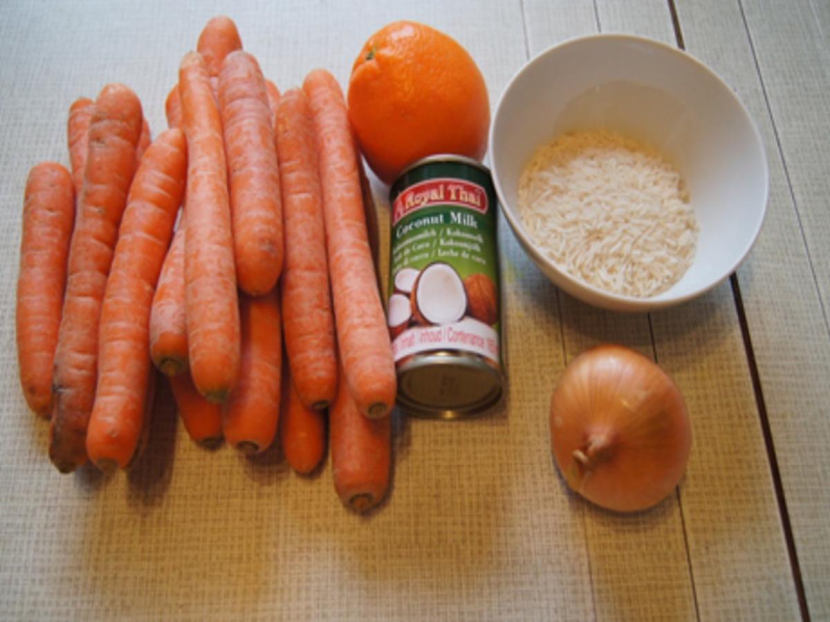Möhren-Orangen-Suppe mit Reiseinlage - Rezept - Bild Nr. 3