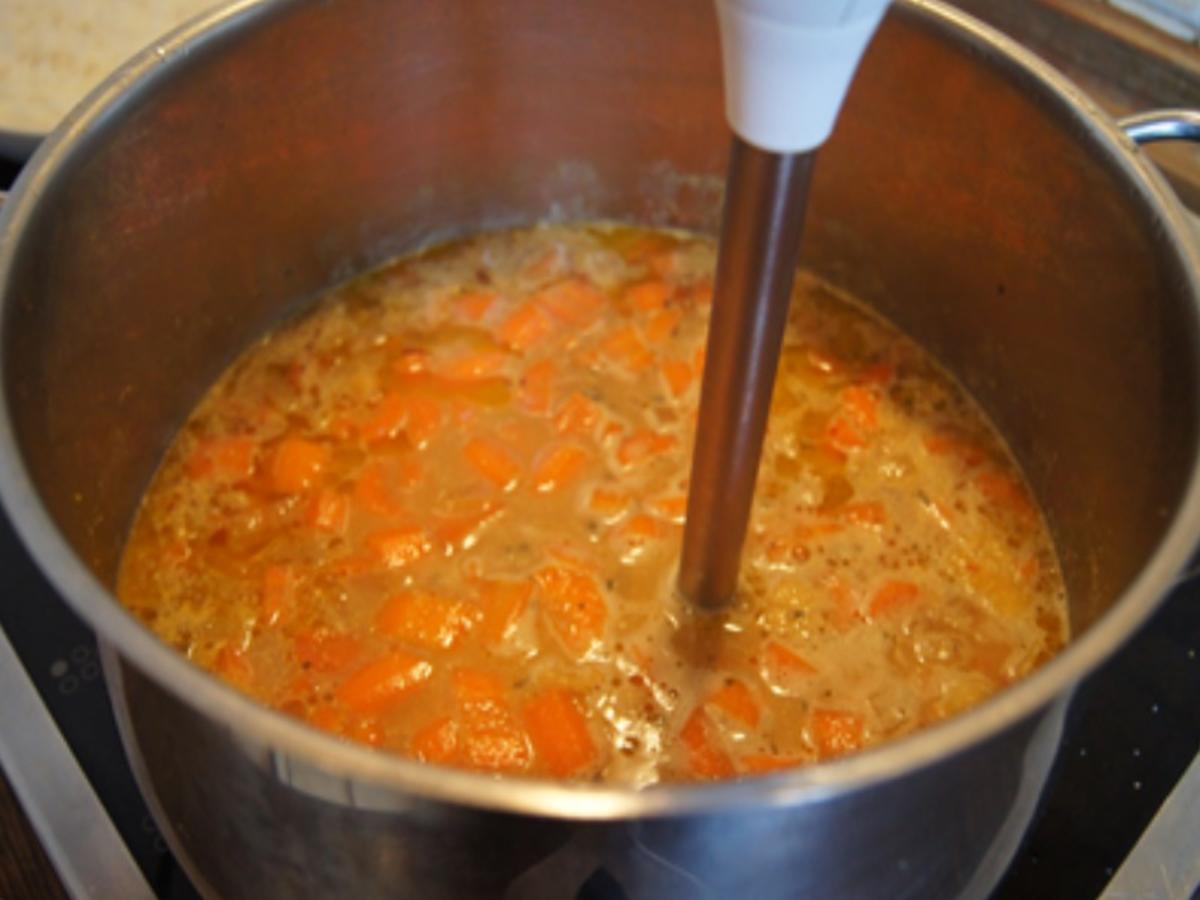 Möhren-Orangen-Suppe mit Reiseinlage - Rezept - Bild Nr. 12
