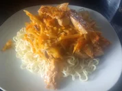 Rezept: Mie Nudeln mit Wokgemüse, gekrönt mit Putengeschnetzeltes Bild Nr. 2 Mie Nudeln mit Wokgemüse, gekrönt mit Putengeschnetzeltes - Rezept - Bild Nr. 2