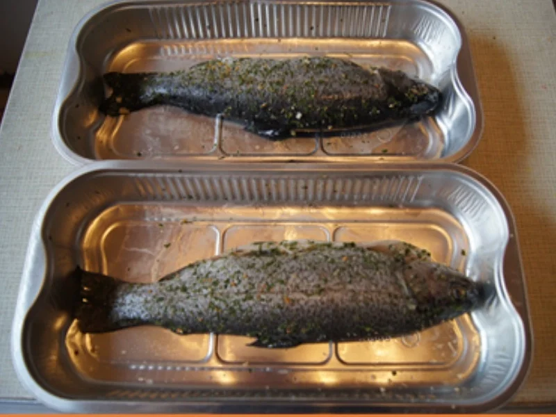 Rezept: Regenbogenforelle mit Snack-Honig-Möhren und angebratenen Drillingen Bild Nr. 4 Regenbogenforelle mit Snack-Honig-Möhren und angebratenen Drillingen - Rezept - Bild Nr. 4