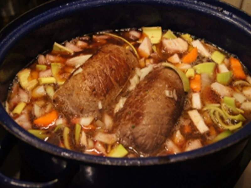 Rouladen XXL mit Rahm-Sauce, Apfel Rotkohl und bayrischen Semmelknödeln - Rezept - Bild Nr. 13