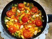 Bunte Linguinepfanne mit Pilzen und Mandeln - Rezept - Bild Nr. 2