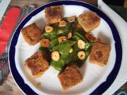 Gebratene Tofu-Würfel mit Zuckerschoten und Knoblauch im Wok - Rezept - Bild Nr. 2