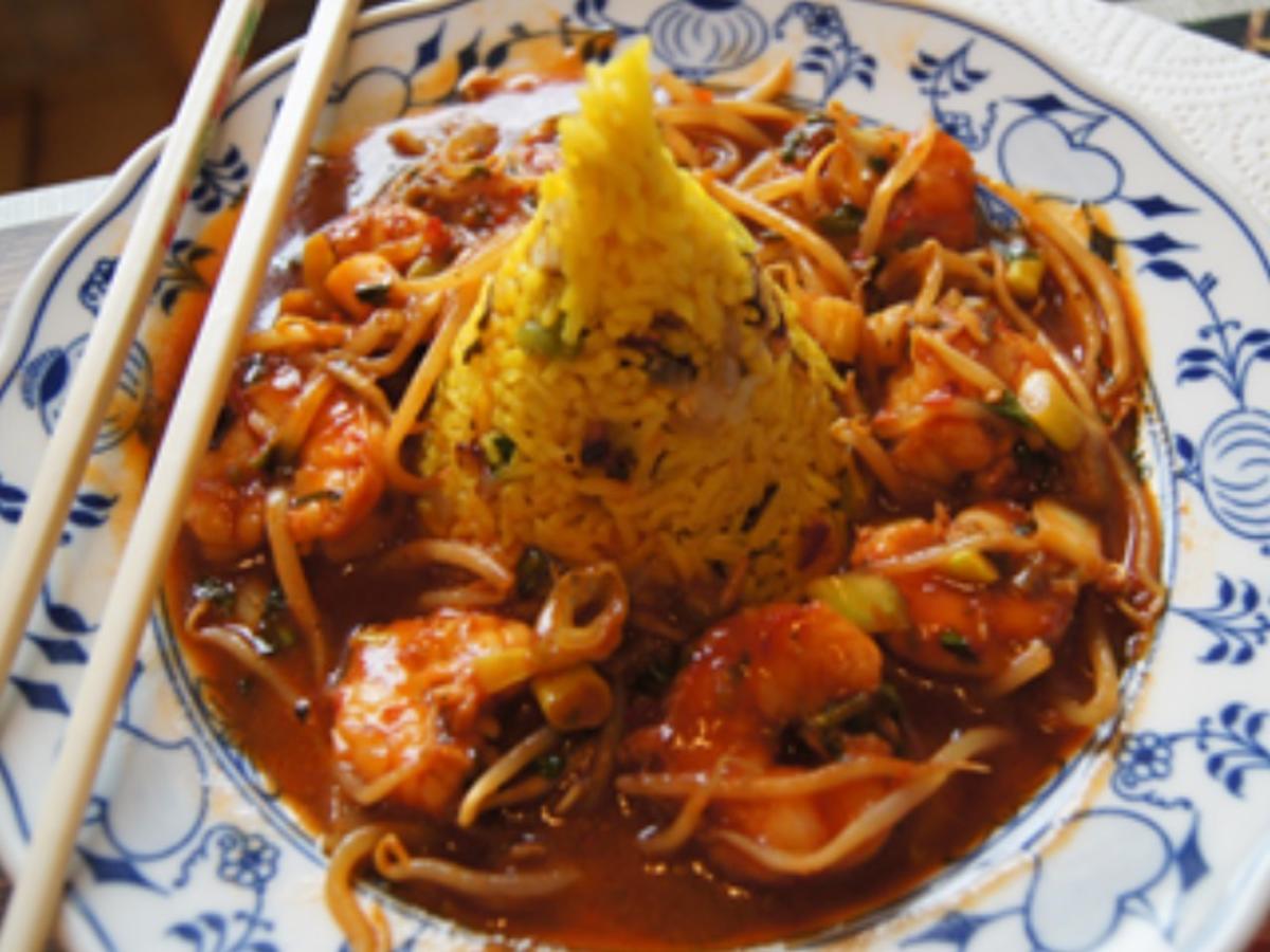 Szechuan-Garnelen mit Cashew-Reis - Rezept - Bild Nr. 2
