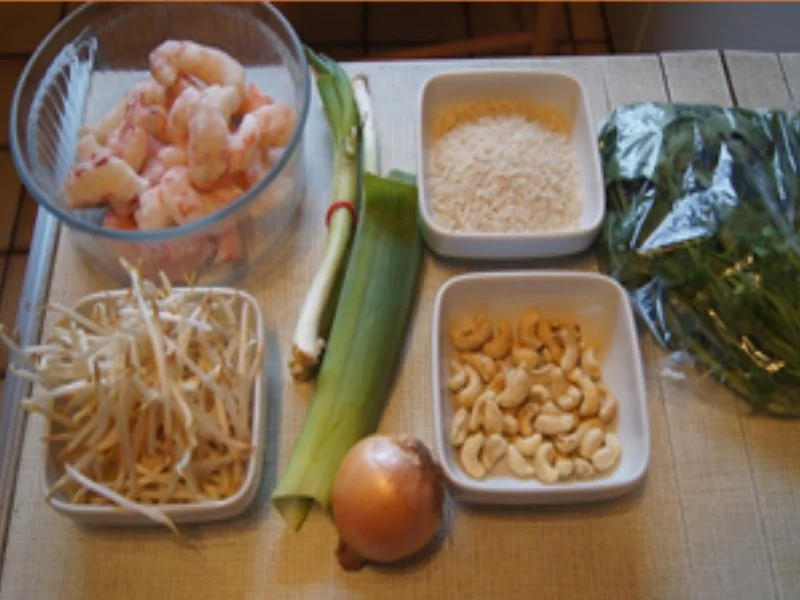 Szechuan-Garnelen mit Cashew-Reis - Rezept - Bild Nr. 3