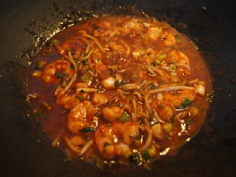 Szechuan-Garnelen mit Cashew-Reis - Rezept - Bild Nr. 9