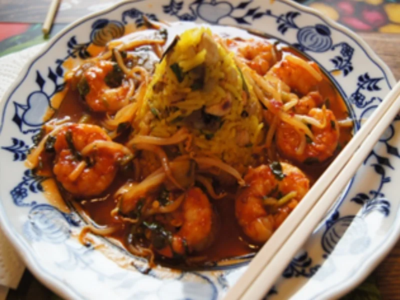 Szechuan-Garnelen mit Cashew-Reis - Rezept - Bild Nr. 17