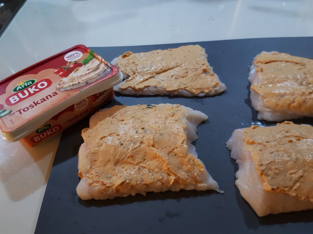 Rezept: Steinbeißer-Filet mit Rösti-Haube und Rahm-Lauch Bild Nr. 4 Steinbeißer-Filet mit Rösti-Haube und Rahm-Lauch - Rezept - Bild Nr. 4