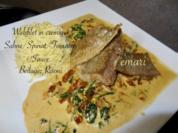 Rezept: Welsfilet in cremiger Sahne Spinat Tomaten Sauce mit Risoni Bild Nr. 2 Welsfilet in cremiger Sahne Spinat Tomaten Sauce mit Risoni - Rezept - Bild Nr. 2