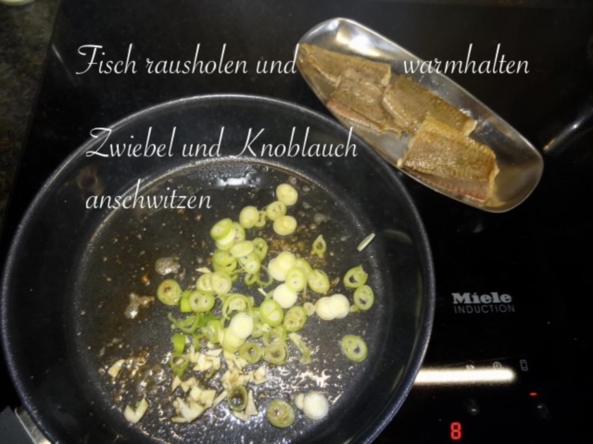 Welsfilet in cremiger Sahne Spinat Tomaten Sauce mit Risoni - Rezept - Bild Nr. 8