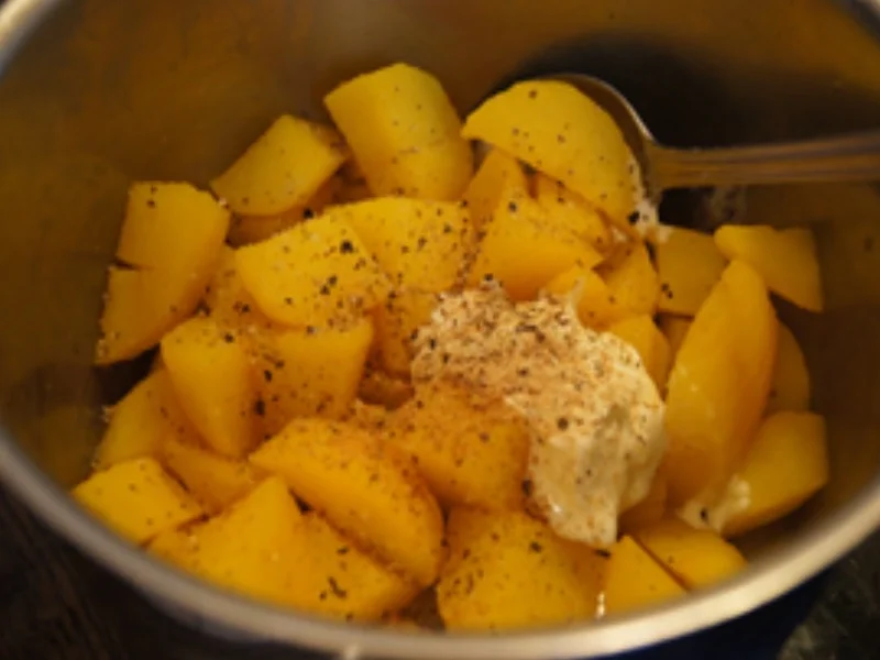 Kassler Lachs auf Sauerkraut mit Zwiebel-Kartoffelstampf und Meerrettichcreme - Rezept - Bild Nr. 12