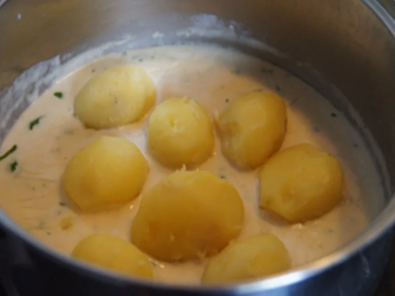 Rezept: Bechamel-Drillinge mit gekochten Eiern und Rote-Bete-Salat Bild Nr. 6 Bechamel-Drillinge mit gekochten Eiern und Rote-Bete-Salat - Rezept - Bild Nr. 6