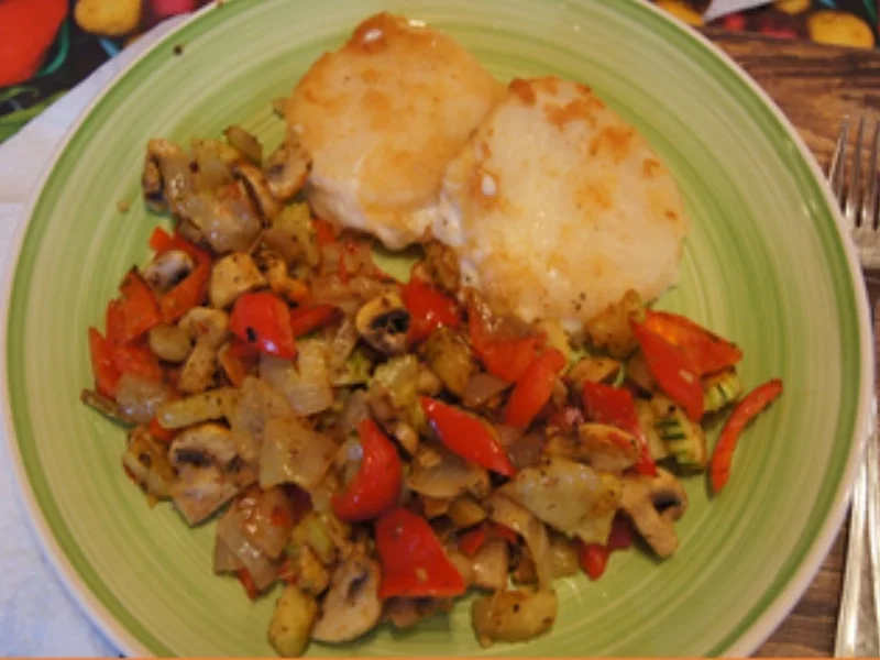 Rezept: Mediterrane Sellerieschnitzel mit Gemüsemix Bild Nr. 21 Mediterrane Sellerieschnitzel mit Gemüsemix - Rezept - Bild Nr. 21