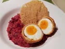 Rote Bete-Risotto mit gebackenem Ei und Parmesan-Chip - Rezept - Bild Nr. 2