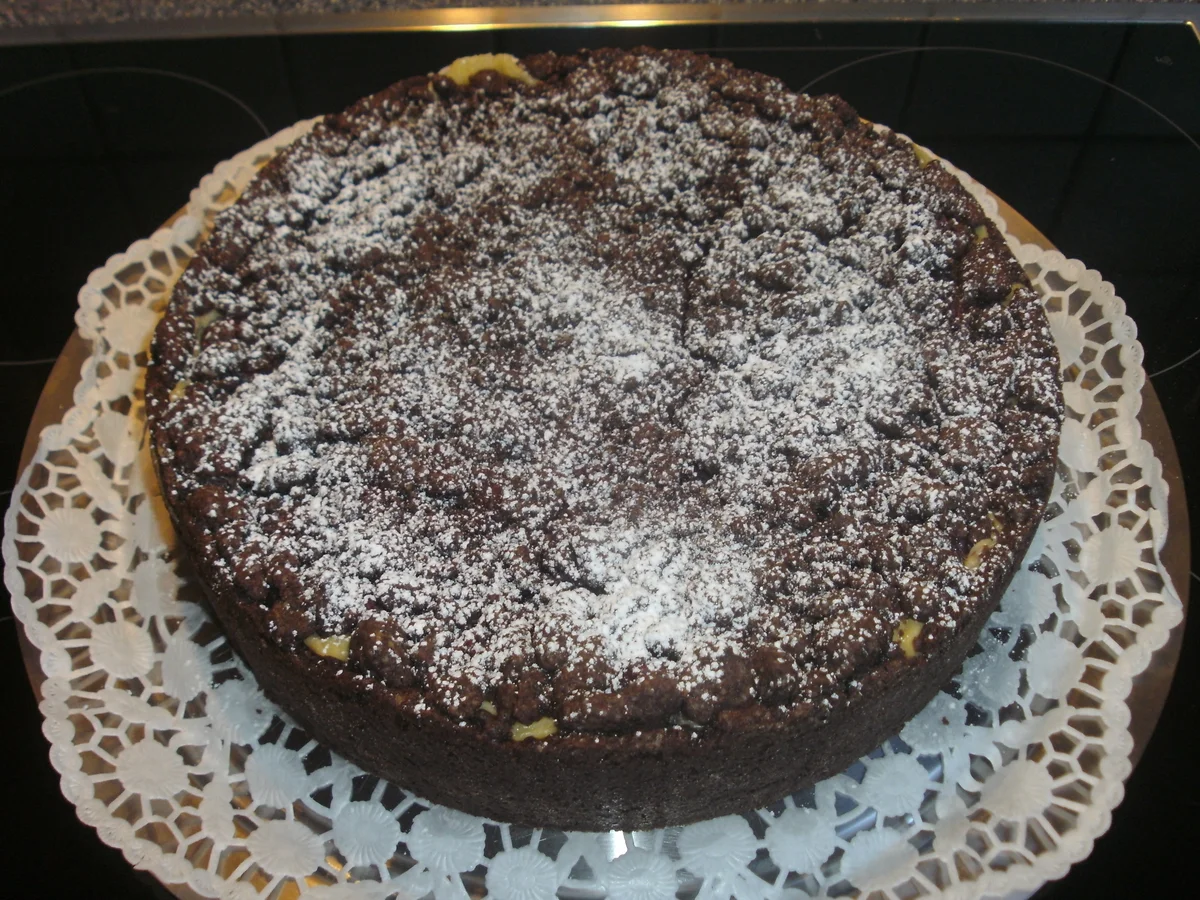 Rezept: Schoko-Kirsch-Puddingkuchen Bild Nr. 2 Schoko-Kirsch-Puddingkuchen - Rezept - Bild Nr. 2