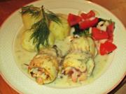 Würzige Fischröllchen mit Dill-Sahnesoße - Rezept - Bild Nr. 2