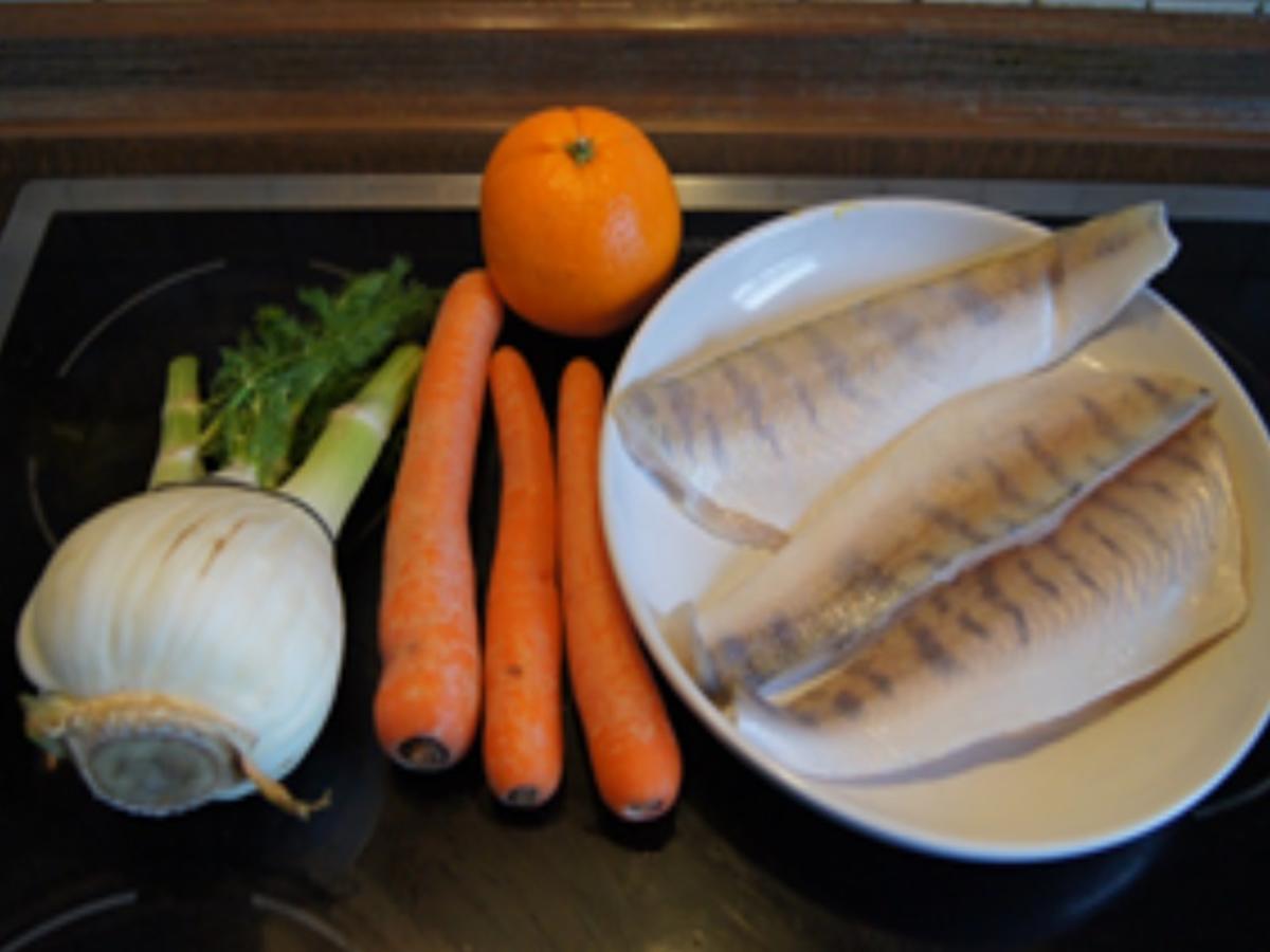Fenchel-Möhren-Orangen-Gemüse und Zanderfilet - Rezept - Bild Nr. 3