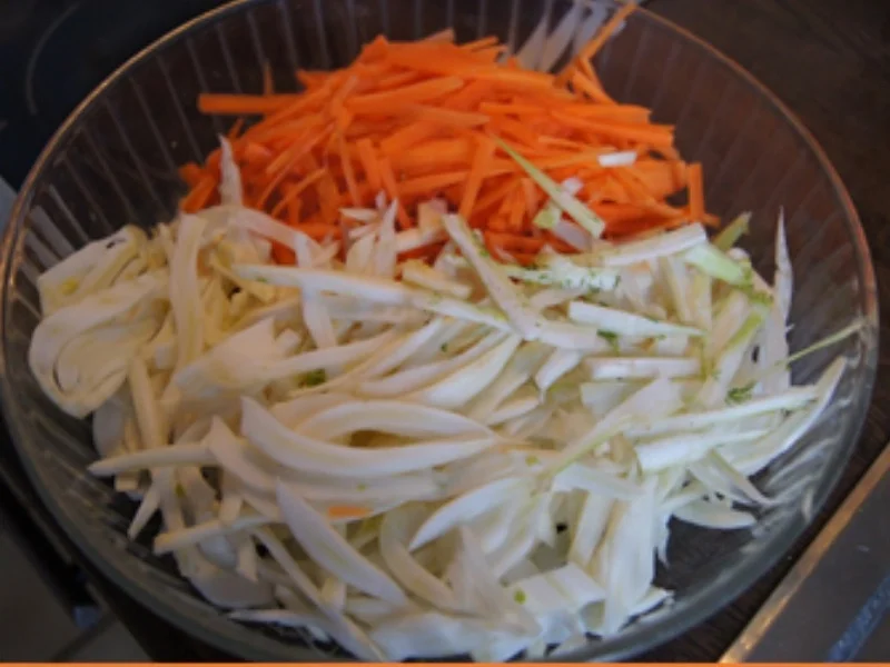 Fenchel-Möhren-Orangen-Gemüse und Zanderfilet - Rezept - Bild Nr. 8