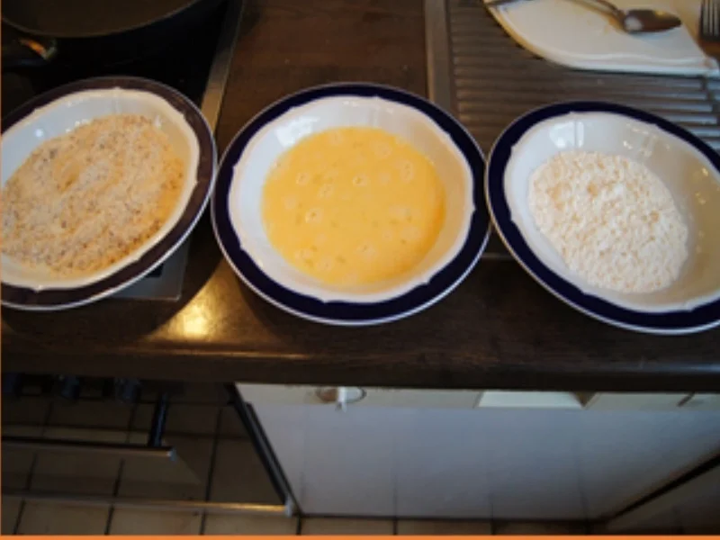 Kohlrabi-Schnitzel mit grünen Bohnen und herzhaften Kartoffelstampf - Rezept - Bild Nr. 7