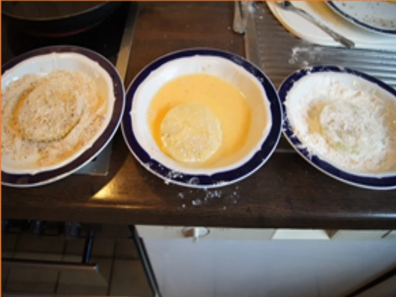 Kohlrabi-Schnitzel mit grünen Bohnen und herzhaften Kartoffelstampf - Rezept - Bild Nr. 8