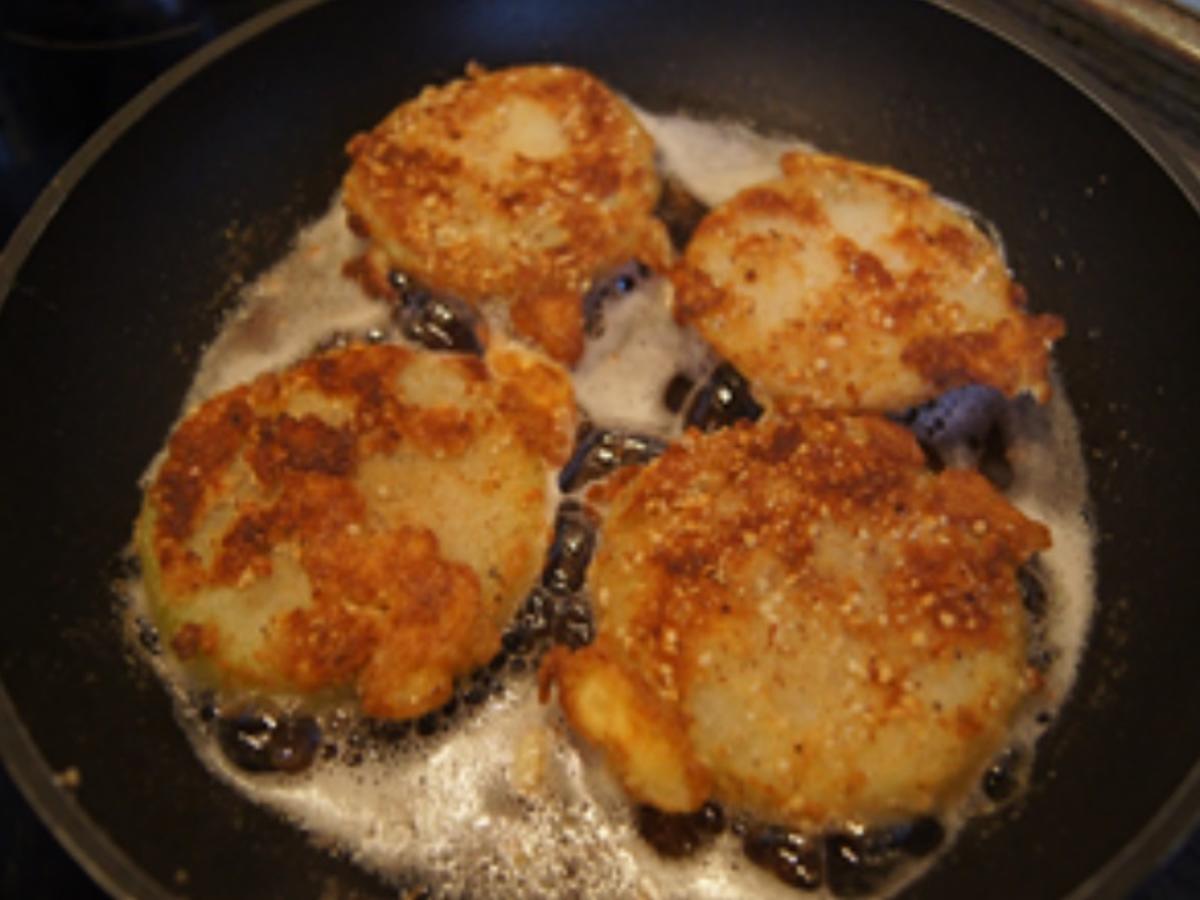 Kohlrabi-Schnitzel mit grünen Bohnen und herzhaften Kartoffelstampf - Rezept - Bild Nr. 11