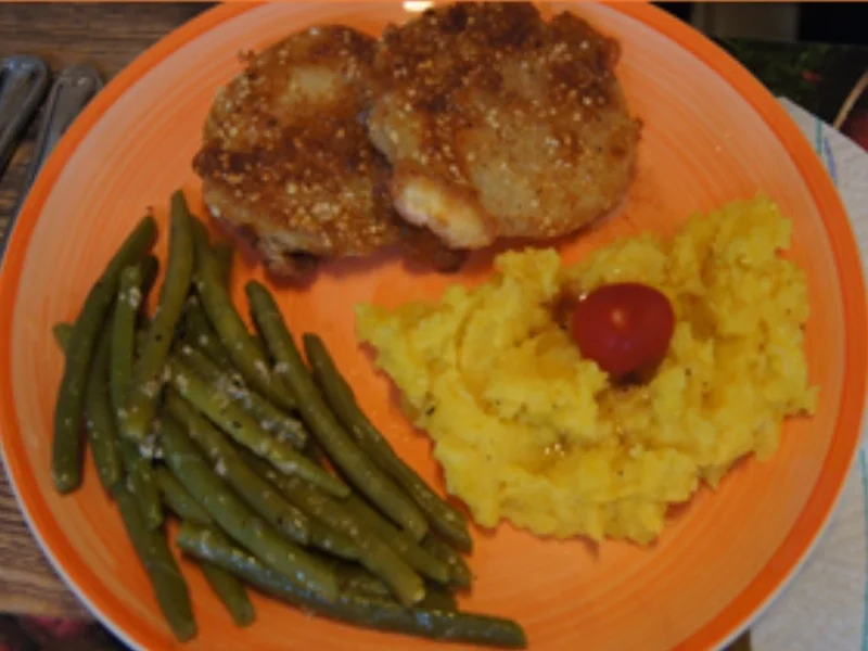 Kohlrabi-Schnitzel mit grünen Bohnen und herzhaften Kartoffelstampf - Rezept - Bild Nr. 18