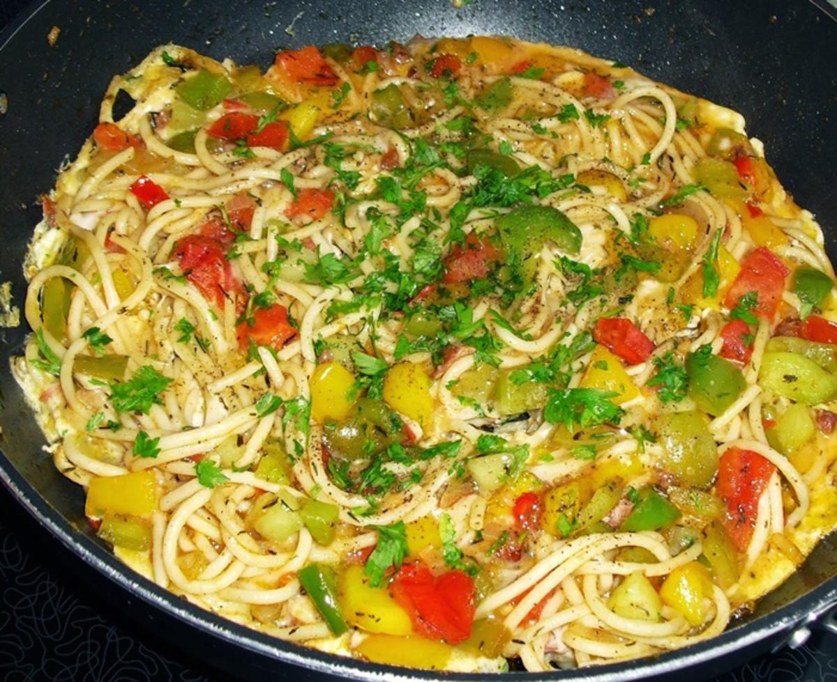 Bunte Spaghetti-Pfanne - Rezept - Bild Nr. 3