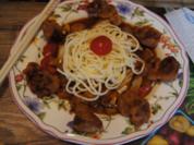 Ausgebackenes Schweinefilet mit Gemüse süß-sauer und Mie-Nudeln - Rezept - Bild Nr. 2