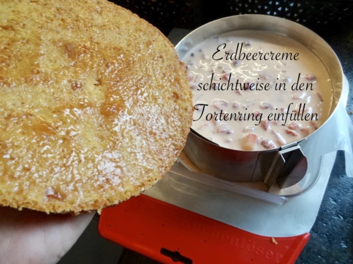 Erdbeer Sahne Torte  mit schnellem Puddingkuchenteig - Rezept - Bild Nr. 23