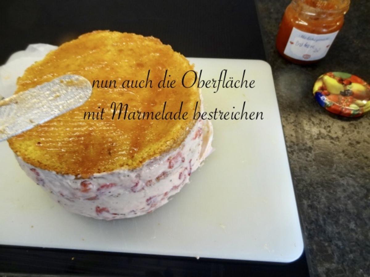 Erdbeer Sahne Torte  mit schnellem Puddingkuchenteig - Rezept - Bild Nr. 25