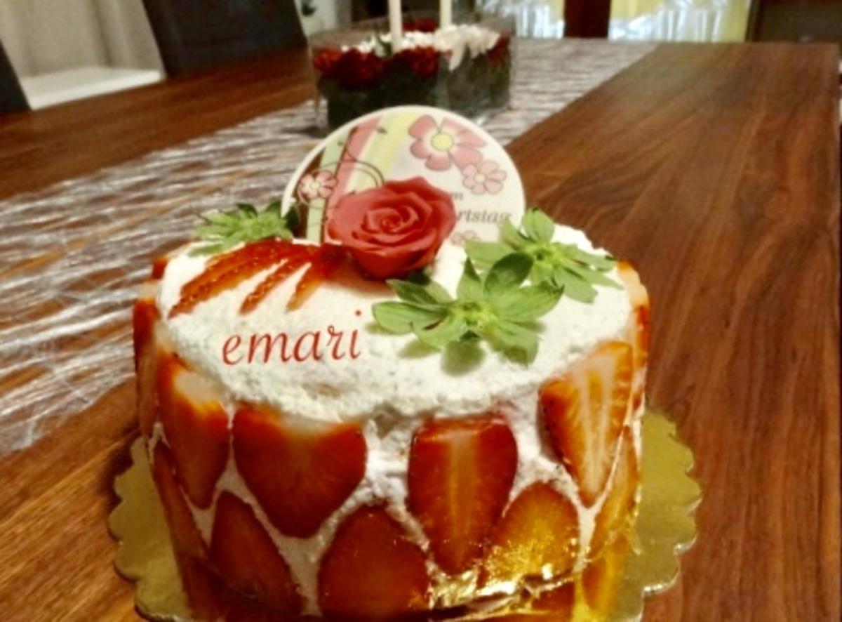 Erdbeersahne Torte  mit schnellem Puddingkuchenteig - Rezept - Bild Nr. 29