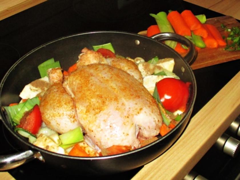 Curry-Hühnchen aus dem Ofen - Rezept mit Bild - kochbar.de