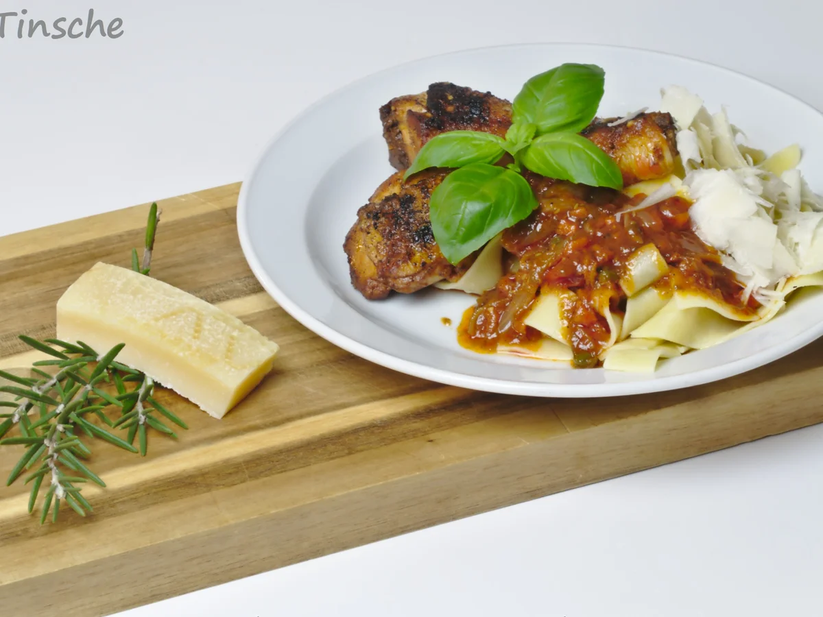 Hähnchenschlegel geschmort - Italienische Art- - Rezept - Bild Nr. 8