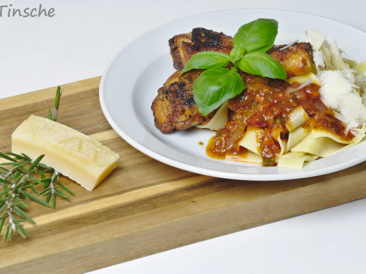 Hähnchenschlegel geschmort - Italienische Art- - Rezept - Bild Nr. 9