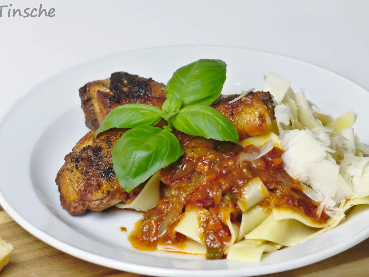 Hähnchenschlegel geschmort - Italienische Art- - Rezept - Bild Nr. 10