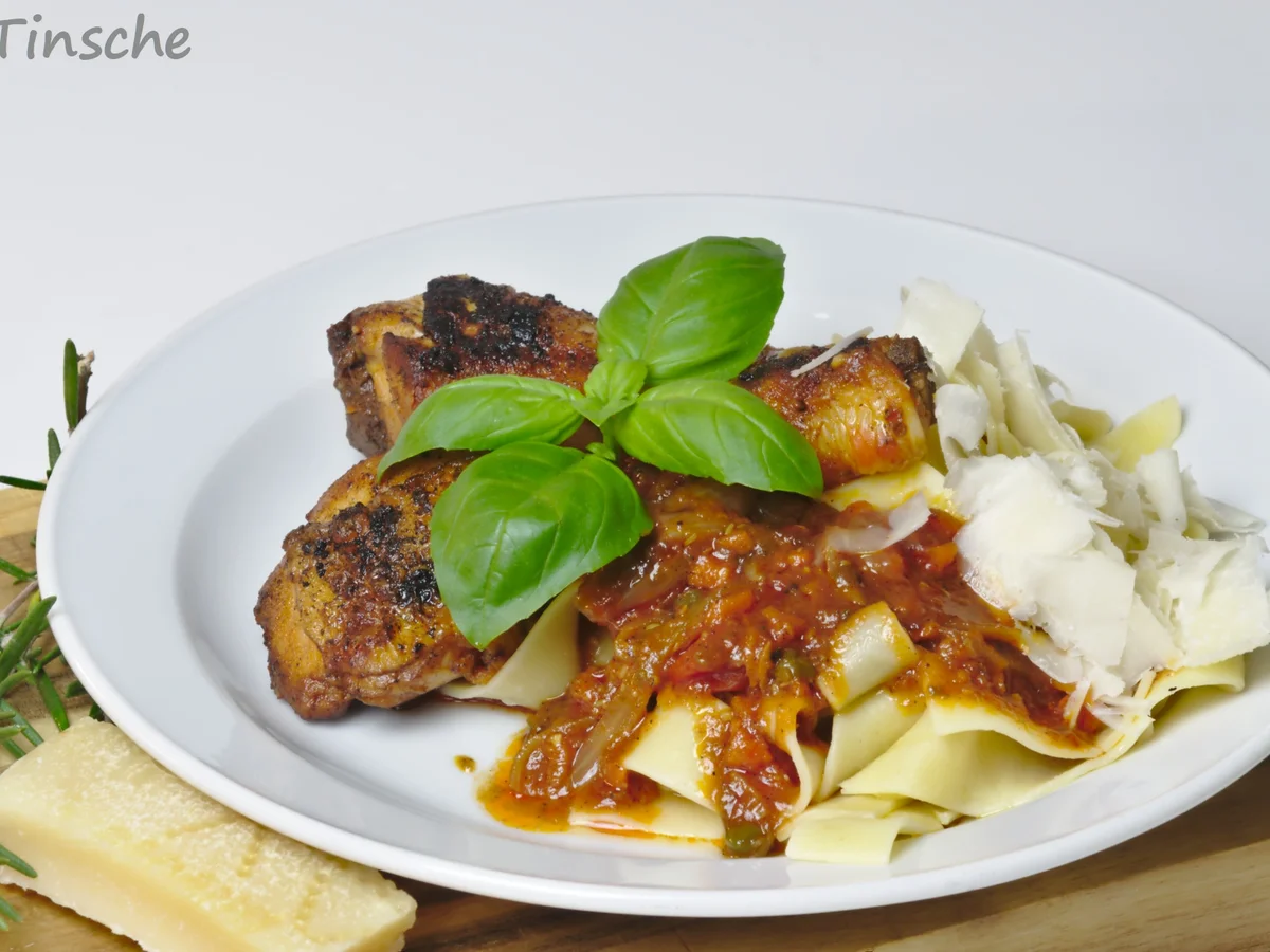 Hähnchenschlegel geschmort - Italienische Art- - Rezept - Bild Nr. 11