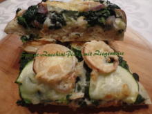 Spinat-Zucchini-Pizza mit Ziegenkäse - Rezept - Bild Nr. 13198