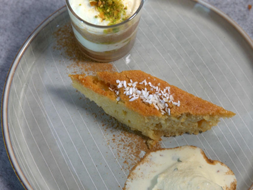 Türkisches Orangen-Minz-Eis, Revani und Aish El Saraya - Rezept ...