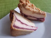 Käsekuchen mit Himbeeren und Streuseldecke - Rezept - Bild Nr. 2