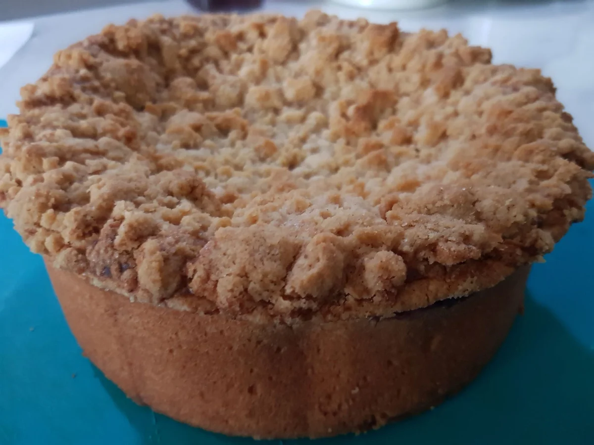 Käsekuchen mit Himbeeren und Streuseldecke - Rezept - Bild Nr. 3