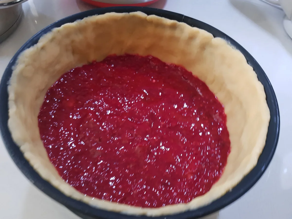 Käsekuchen mit Himbeeren und Streuseldecke - Rezept - Bild Nr. 7
