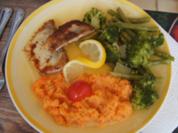Zanderfilet mit grünen Bohnen + Brokkoli und Möhrenstampf - Rezept - Bild Nr. 2