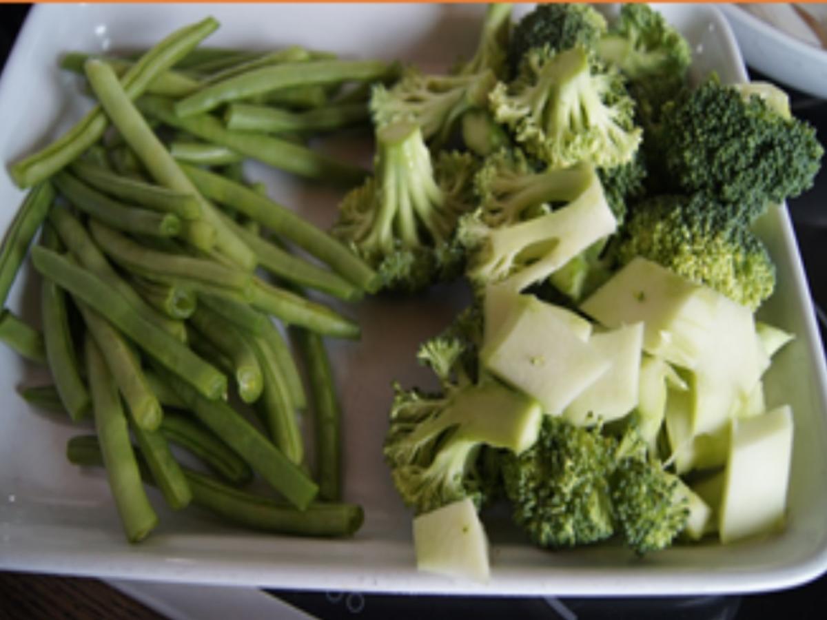 Zanderfilet mit grünen Bohnen + Brokkoli und Möhrenstampf - Rezept - Bild Nr. 7