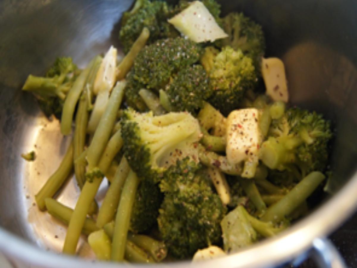 Zanderfilet mit grünen Bohnen + Brokkoli und Möhrenstampf - Rezept - Bild Nr. 10