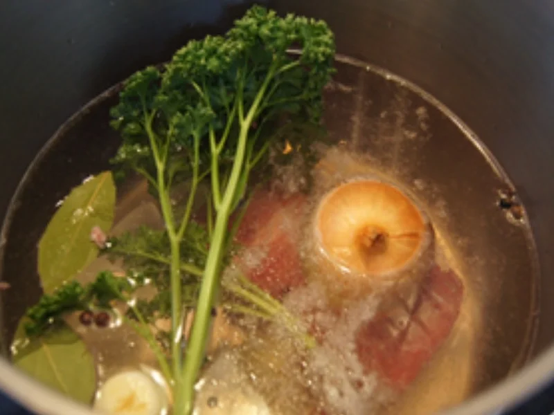 Rindfleischsuppe mit Möhrenblüten - Rezept - Bild Nr. 4