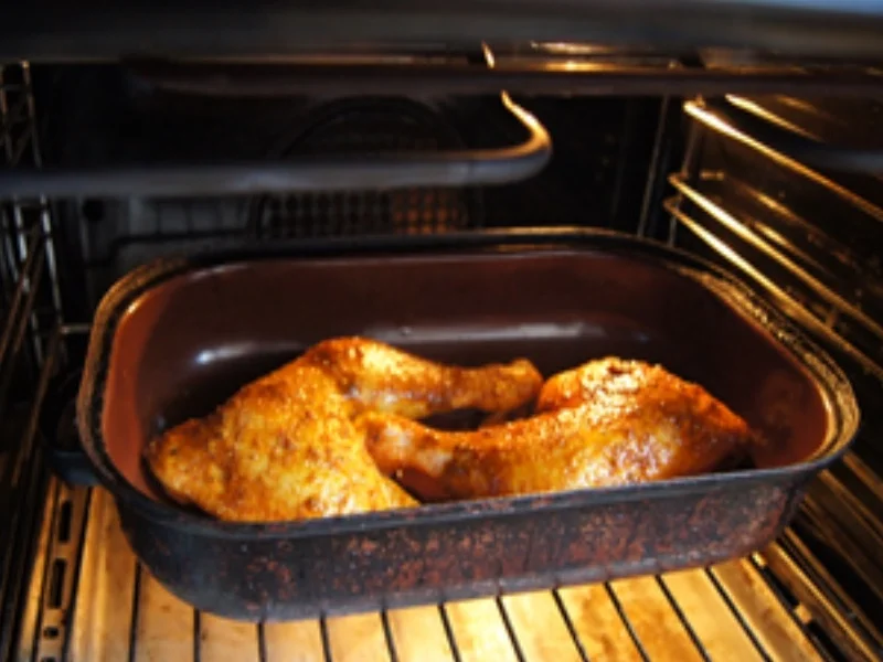 Hähnchenschenkel mit Champignons, Spinat und Curryreis - Rezept - Bild Nr. 6