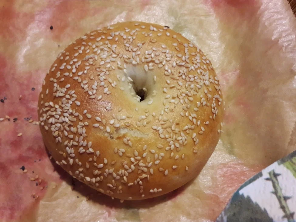 Bagel mit Karotten-Frischkäse und Rucola gefüllt zur kochbar Challenge Februar 2021 - Rezept - Bild Nr. 16