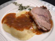 Thüringer Klöße halb & halb mit Duroc-Krustenbraten und Selleriesalat - Rezept - Bild Nr. 2