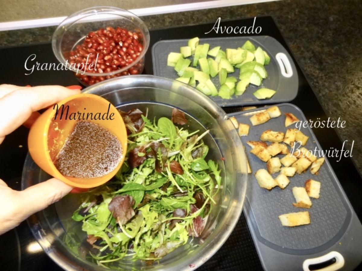 Salat mit Avocado und Granatapfel - Rezept - Bild Nr. 7